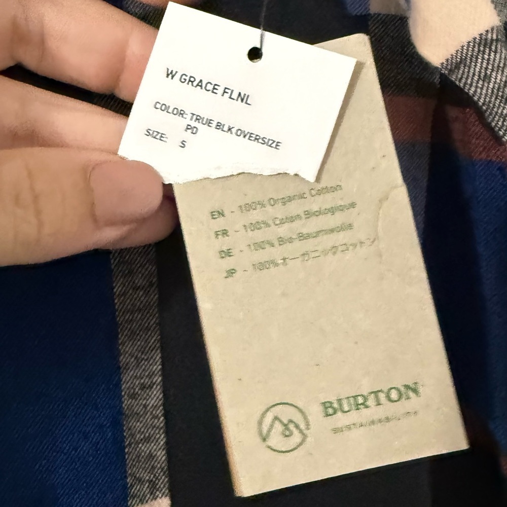 NWT Burton Women's Grace Flannel Shirt Large‎ Plaid Long Sleeve Casual Outdoor - Picture 10 of 13